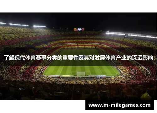 了解现代体育赛事分类的重要性及其对发展体育产业的深远影响